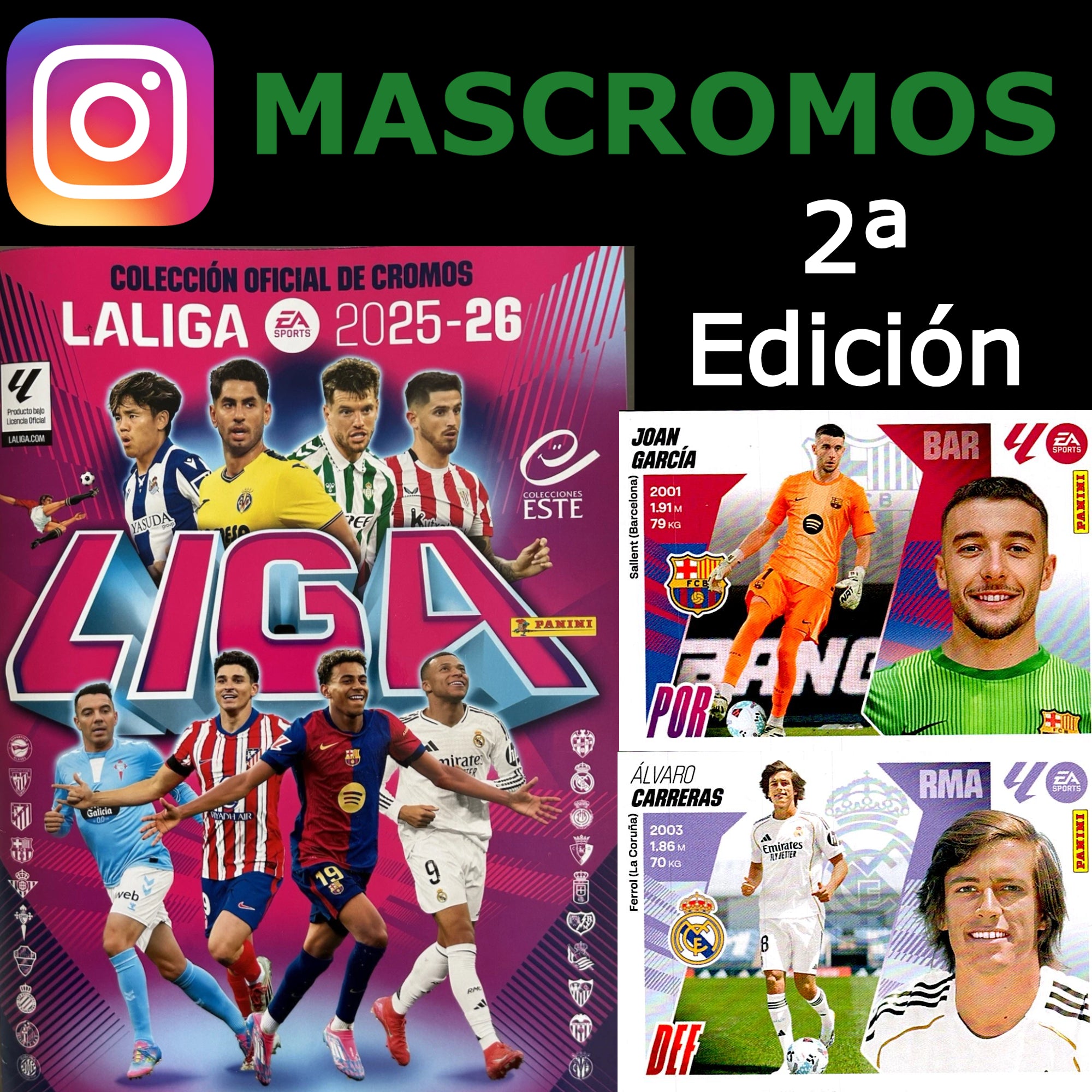 LIGA ESTE 2025/2026 SEGUNDA EDICION COMPLETA (60 CROMOS)