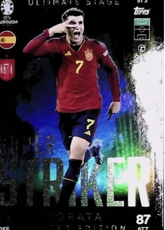 TOPPS MATCH ATTAX UEFA EURO 2024 MORATA SUPER STRIKER LIMITED EDITION NºST3
