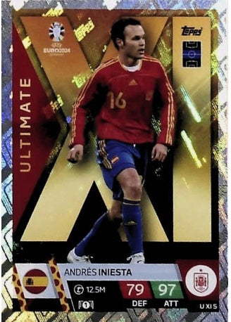 TOPPS MATCH ATTAX UEFA EURO 2024 ANDRES INIESTA ULTIMATE XI NºU XI5