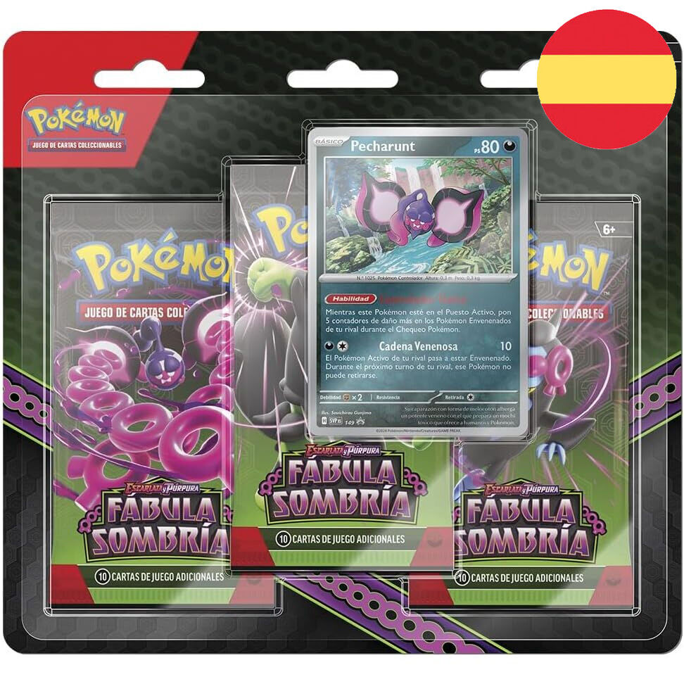 POKEMON TGC BLISTER 3 SOBRES PECHARUNT FABULA SOMBRIA (ESPAÑOL)