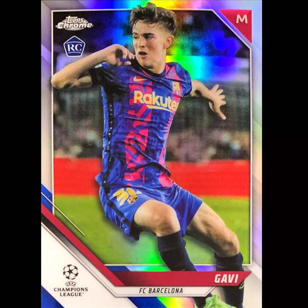 TOPPS CHROME UCL 2021/2022 GAVI REFRACTOR Nº25 ROOKIE