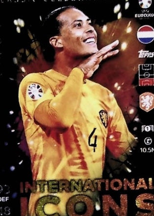 TOPPS MATCH ATTAX UEFA EURO 2024 VAN DIJK INTERNACIONAL ICONS LIMITED EDITION NºII3